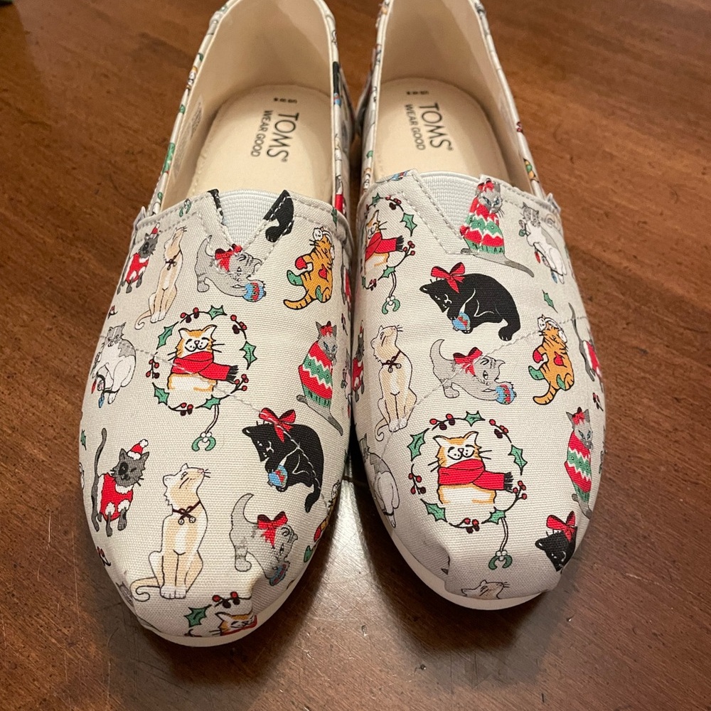 TOMS Cat Christmas Shoes - Multicolor